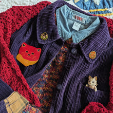 Load image into Gallery viewer, Black Cat Nap Enamel Pin