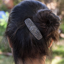 Load image into Gallery viewer, Tree of Life Pewter Hair Barrette