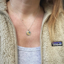 Load image into Gallery viewer, Labradorite Moon Pendant