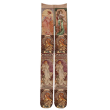 Load image into Gallery viewer, "Alphonse Mucha" Printed Art Tights
