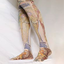 Load image into Gallery viewer, "Alphonse Mucha" Printed Art Tights