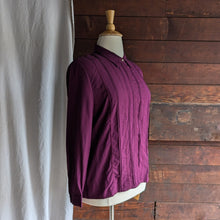 Load image into Gallery viewer, 90s Vintage Plus Size Raspberry Rayon Blend Blouse