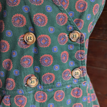 Load image into Gallery viewer, 90s Vintage Green Twill Pinafore Dress