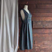 Load image into Gallery viewer, 90s Vintage Green Twill Pinafore Dress