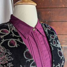 Load image into Gallery viewer, 90s Vintage Plus Size Raspberry Rayon Blend Blouse
