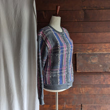 Load image into Gallery viewer, 80s Vintage Grey Wool Blend Knit Cardigan