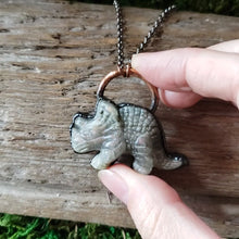 Load and play video in Gallery viewer, Labradorite Triceratops in Copper Pendant