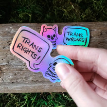 Load and play video in Gallery viewer, Trans Rights & Wrongs Vinyl Stickers