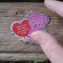 Load and play video in Gallery viewer, "Leave Trans Kids Alone Sticker" Glitter Sticker