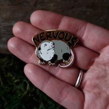 Load and play video in Gallery viewer, Nervous Opossum Enamel Pin