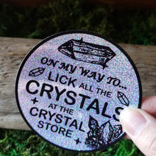 Load and play video in Gallery viewer, "Crystal Licker" Round Sparkle Vinyl Sticker