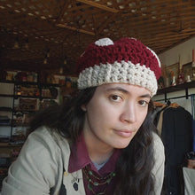 Load and play video in Gallery viewer, Crochet Mushroom Beanie