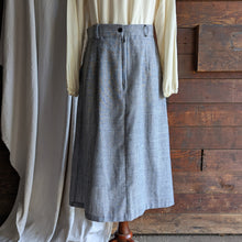 Load image into Gallery viewer, 80s Vintage Grey Rayon Blend Midi Skirt