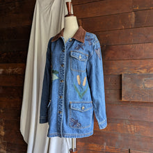 Load image into Gallery viewer, 90s Vintage Frog Applique Denim Barn Coat