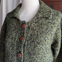 Load image into Gallery viewer, 80s Vintage Olive Wool Blend Knit Sweater