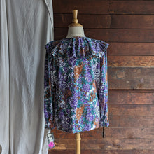 Load image into Gallery viewer, 90s Vintage Plus Size Ruffled Jersey Knit Blouse