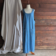 Load image into Gallery viewer, 90s Vintage Maxi Denim Pinafore Dress