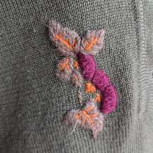 Load image into Gallery viewer, 80s/90s Vintage Embroidered Olive Green Sweater