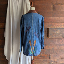 Load image into Gallery viewer, 90s Vintage Frog Applique Denim Barn Coat