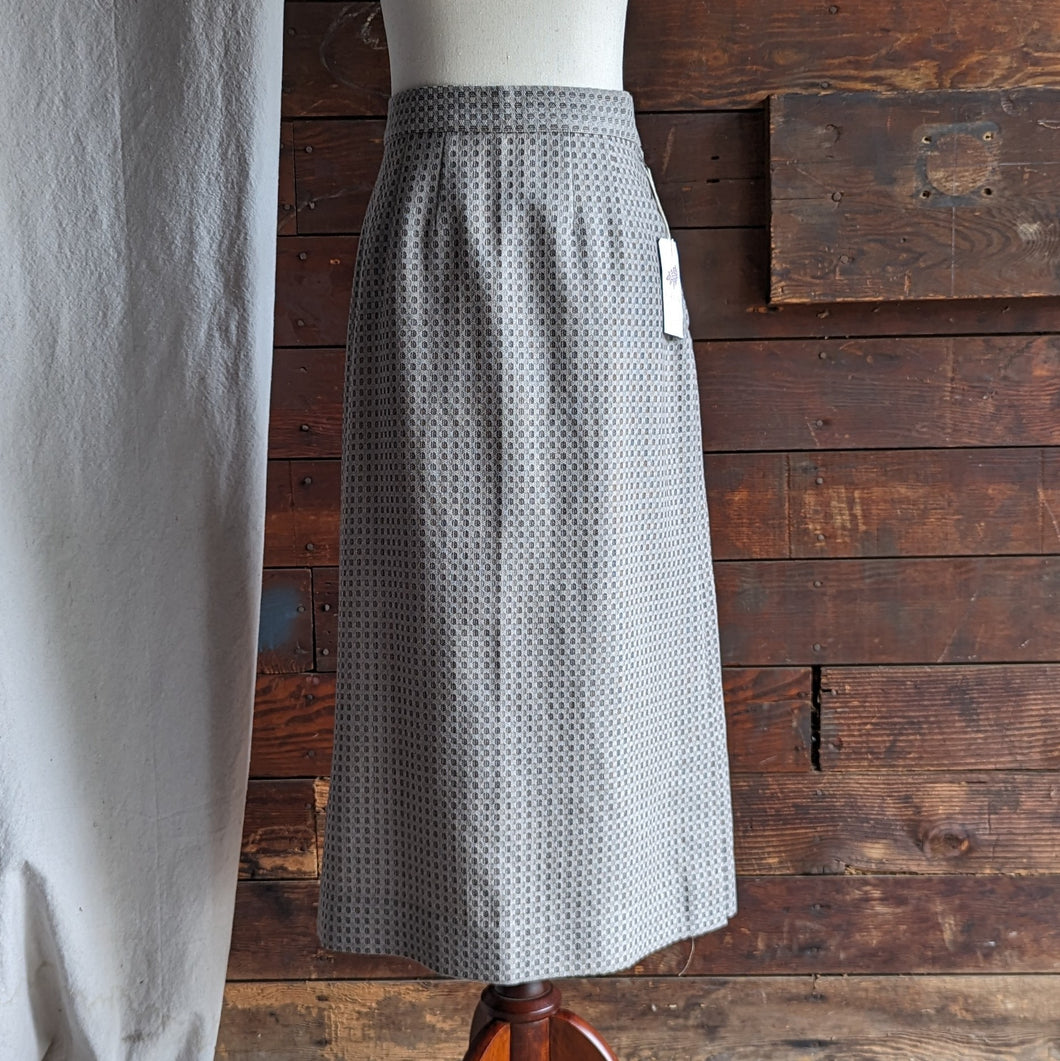 60s Vintage Grey Tweed Maxi Skirt