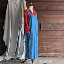 Load image into Gallery viewer, 90s Vintage Maxi Denim Pinafore Dress