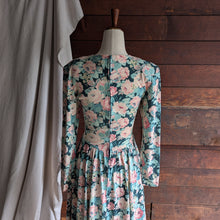 Load image into Gallery viewer, 90s Vintage Jersey Knit Rose Dress