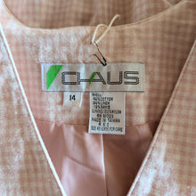 Load image into Gallery viewer, 80s/90s Vintage Light Pink Gingham Cropped Jacket