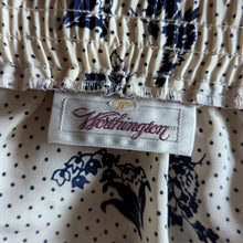 Load image into Gallery viewer, 90s Vintage Plus Size White and Blue Floral Midi Skirt