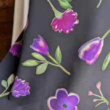 Load image into Gallery viewer, Y2K Vintage Purple and Black Floral Sleeveless Dress