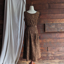 Load image into Gallery viewer, 50s Vintage Brown Corduroy A-Line Dress
