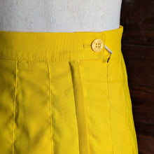 Load image into Gallery viewer, Vintage Yellow Pleated Tennis Skirt