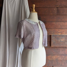 Load image into Gallery viewer, 90s Vintage Lavender Short Sleeve Knit Jacket