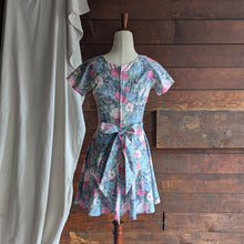 Load image into Gallery viewer, 90s Vintage Homemade Rose Print Mini Dress