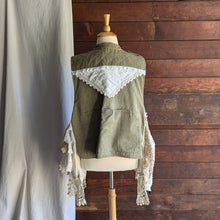 Load image into Gallery viewer, Upcycled 'Fishing Net' Lace-Trimmed Fishing Vest