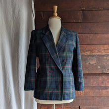 Load image into Gallery viewer, 90s Vintage Wool Blend Plaid Blazer