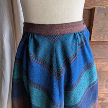 Load image into Gallery viewer, 70s/80s Vintage Teal and Blue Tweed A-Line Skirt