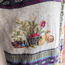 Load image into Gallery viewer, 90s Vintage Plus Size Harvest Embroidered Knit Vest
