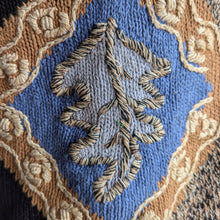 Load image into Gallery viewer, 90s Vintage Cropped Black and Brown Cardigan