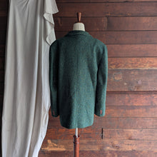 Load image into Gallery viewer, 80s Vintage Green Wool Tweed Blazer