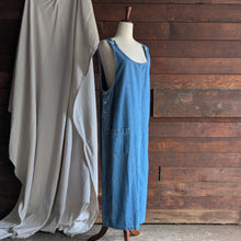 Load image into Gallery viewer, 90s Vintage Maxi Denim Pinafore Dress