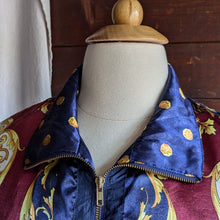 Load image into Gallery viewer, 90s Vintage Ornate Filigree Satin Windbreaker