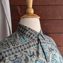Load image into Gallery viewer, Vintage Green and Blue Long Mens Shirt