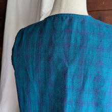 Load image into Gallery viewer, 90s Vintage Teal Plaid Vest