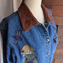 Load image into Gallery viewer, 90s Vintage Frog Applique Denim Barn Coat