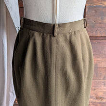 Load image into Gallery viewer, 90s Vintage Olive Midi Skirt