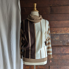 Load image into Gallery viewer, 80s Vintage Plus Size Coffee-and-Cream Dolman Sleeve Sweater