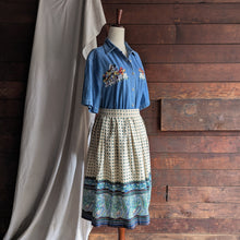 Load image into Gallery viewer, 80s Vintage Ivory Cotton Blend Pleated Midi Skirt