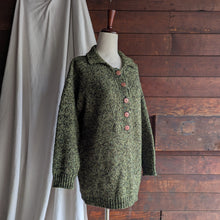 Load image into Gallery viewer, 80s Vintage Olive Wool Blend Knit Sweater