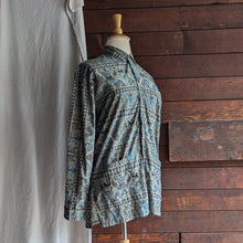 Load image into Gallery viewer, Vintage Green and Blue Long Mens Shirt