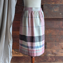 Load image into Gallery viewer, 80s Vintage Pink and White Plaid Skirt